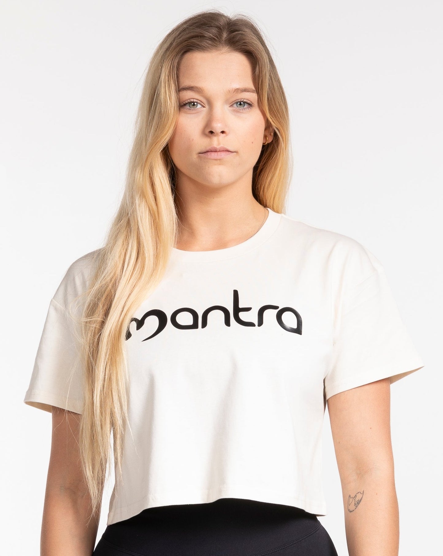 The Logo Crop Tee - Off White